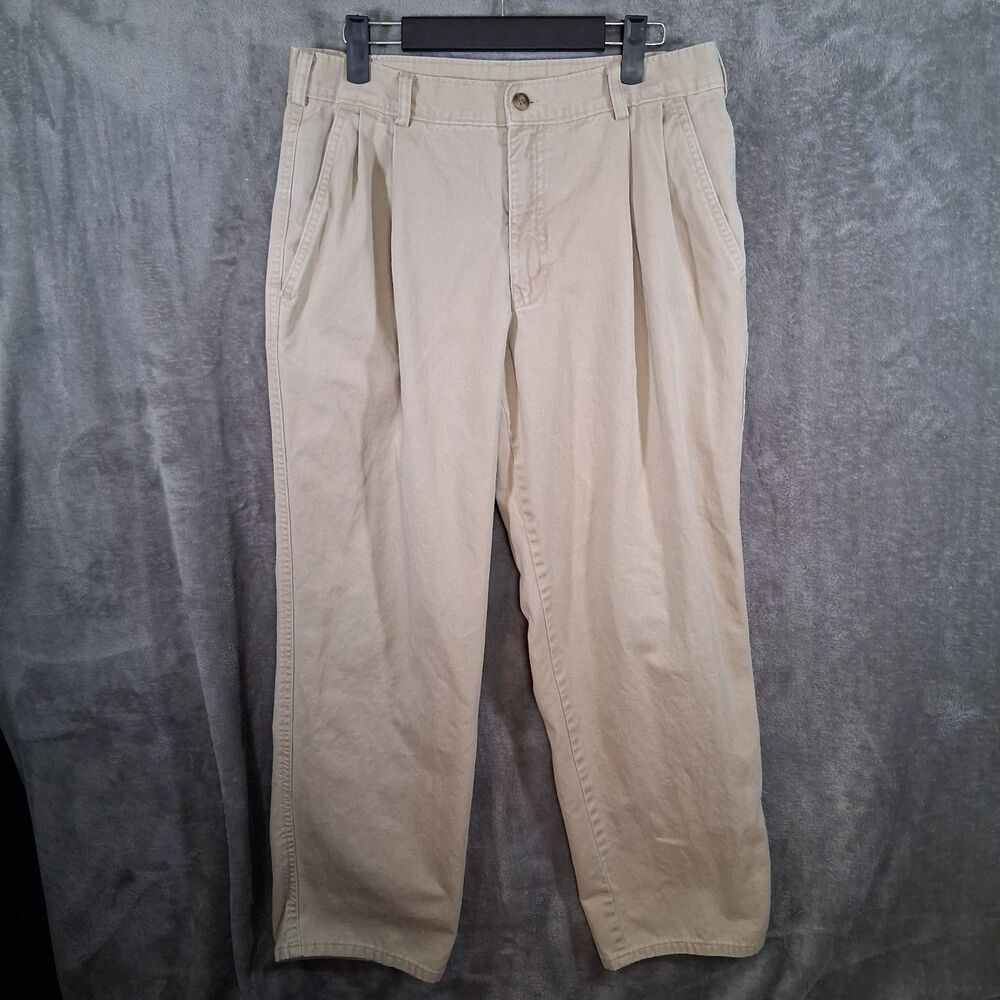 Woolrich Khaki Pants Mens‎ 31x30 Khaki Beige Straight Fit Vtg 90s Casual Preppy